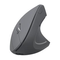 Mouse sem Fio Recarregavel 2.4 GHZ Vertical Ergonomico Ortopedico Power FIT 1600 DPI Cinza USB - PM300