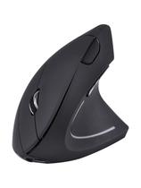 Mouse Sem Fio Recarregavel 2.4 Ghz Vertical Ergonomico Ortopedico Power Fit 1600 Dpi Preto Usb - Pm300