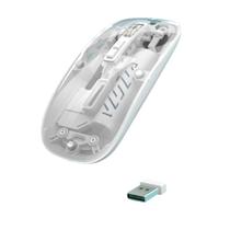 Mouse Sem Fio Recarregável Bluetooth / Wireless Silencioso Para Notebook Dell Transparente Branco