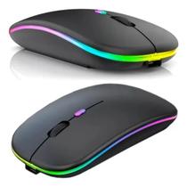 Mouse Sem Fio Recarregável com Iluminação RGB E-1300 Wireless
