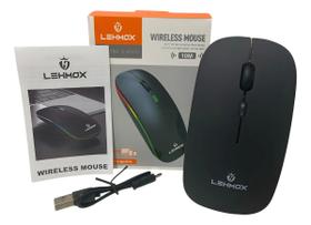 Mouse Sem Fio Recarregável Ergonômico Bluetooth Preto