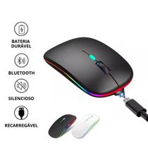 Mouse Sem Fio Recarregável Ergonômico Led Wifi Slim: Desenhado para seu Conforto