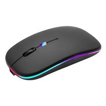 Mouse Sem Fio Recarregável Gamer C/ Adaptador USB Led Ergonômico
