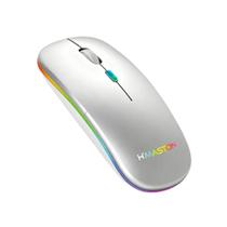Mouse sem Fio Recarregavel Led RGB Branco Hmaston E1200 Mouse sem Fio Recarregavel Led RGB Branco Hmaston E1200