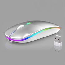 Mouse Sem Fio Recarregável Led RGB Clique Silencioso 2.4 Ghz Ergonômico Gamer Home Office Mouse Sem Fio Recarregável Led RGB Clique Silencioso 2.4 Ghz Ergonômico Gamer Home Office