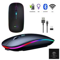 Mouse Sem Fio Recarregável Silencioso Para Notebook Dell - weibo