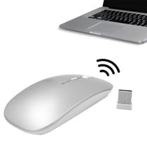 Mouse Sem Fio Recarregável Usb Ergonômico Wireless Branco