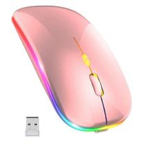 Mouse Sem Fio Recarregável Usb Silencioso Led RGB Kanup MU013