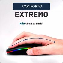 Mouse Sem Fio Recarregável Wei Led Rgb Wireless Ergonômico