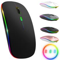 Mouse Sem Fio Recarregável Wireles Optico Led Rgb Ergonômico Mouse Sem Fio Recarregável Wireles Optico Led Rgb Ergonômico