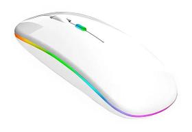 Mouse Sem Fio Recarregavel Wireless Bluetooth RGB 1600 DPI LEY-181