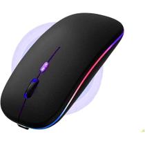 Mouse sem fio recarregável wireless led 2.4ghz preto - MOUD