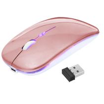 Mouse Sem Fio Recarregável Wireless Led Rgb Colorido Ergonômico Usb 2.4 Ghz - Amana Store