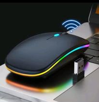 Mouse Sem Fio Recarregável Wireless Led Rgb Ergonômico