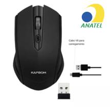 Mouse Sem Fio Recarregável Wireless Led Rgb Ergonômico