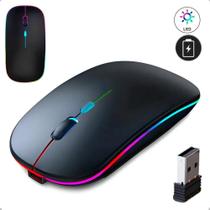 Mouse Sem Fio Recarregável Wireless Optico Led Rgb Ergonômic Mouse Sem Fio Recarregável Wireless Optico Led Rgb Ergonômic