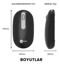 Mouse Sem Fio Recarregável Ws207 Lecoo