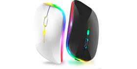 Mouse sem Fio Receptor Usb 1600 Dpi Preto - Led RGB Knup - KP-MU013