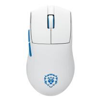 Mouse Sem Fio Redragon King Pro Aliança Do World Of Warcraft, 26000DPI, Bluetooth USB Tipo-C, Branco