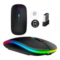 Mouse Sem Fio Rgb Recarregável Wireless Bluetooth 1200dpi