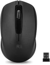 Mouse sem fio Rii 2.4G para PC e laptop Windows Preto