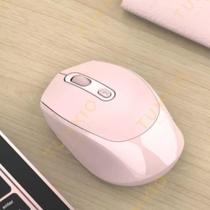 Mouse sem fio Rosa wireless 2.4GHz USB óptico escritório tablet notebook