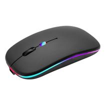 Mouse Sem Fio Silencioso Com Led Bluetooth USB Notebook Pc Tablet