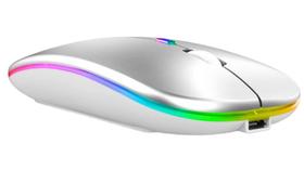 Mouse Sem Fio Tablet Sm A7 Lite 8.7 T220/ T225 Recarregável Luminoso Cinza