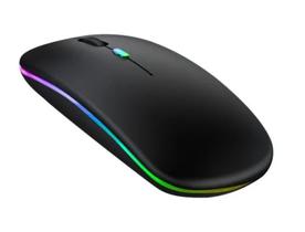 Mouse Sem Fio Tablet Sm Tab A8 T290 Recarregável Luminoso Preto
