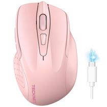 Mouse sem fio TECKNET Recarregável 4800 DPI USB e Bluetooth