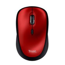 Mouse Sem Fio Trust Yvi+, Silencioso, 1600 DPI, Recetor USB, Vermelho - 24550 Mouse Sem Fio Trust Yvi+, Silencioso, 1600 DPI, Recetor USB, Vermelho - 24550
