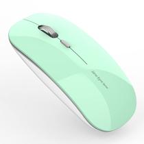 Mouse sem fio Uciefy Q5 Slim Recarregável 2.4G Verde Menta