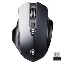 Mouse sem fio Uineer recarregável 2,4 GHz ergonômico com DPI ajustável Mouse sem fio Uineer recarregável 2,4 GHz ergonômico com DPI ajustável