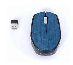 Mouse Sem Fio Usb Tissu Azul Tecido