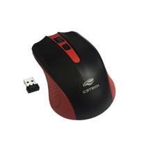 Mouse Sem Fio Vermelho C3Tech M-W20RD 1000 Dpi