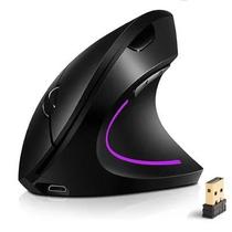 Mouse Sem Fio Vertical Ergonômico Gamer Recarregavel Bluetooth 2.4 Knup