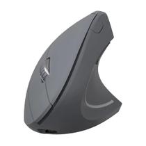 Mouse Sem Fio Vertical Ergonômico Ortopédico Power Fit 1600 Dpi USB Pm300 Cinza