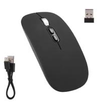 Mouse Sem Fio Wireless Bateria Recarregável Clique Silencioso E-1400 Preto Mouse Sem Fio Wireless Bateria Recarregável Clique Silencioso E-1400 Preto