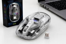 Mouse Sem Fio Wireless Bluetooth + 2.4ghz Transparente Exbom MS-350T Mouse Sem Fio Wireless Bluetooth + 2.4ghz Transparente Exbom MS-350T