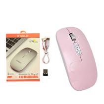 Mouse sem fio Wireless Bluetooth Sem Fio Led RGB Recarregável Silencioso