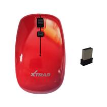 Mouse Sem Fio Wireless Para Notebook Computador cor vermelho leitor óptico