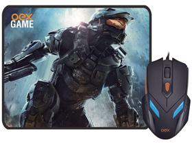 Mouse Sensor Óptico 2400dpi OEX Combo War - com Mousepad