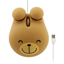 Mouse Sokelinn-six Urso Marrom com Fio USB 1600 DPI