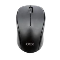 Mouse Standard Wireless com 3 Botões OEX MS412 Preto Mouse Standard Wireless com 3 Botões OEX MS412 Preto