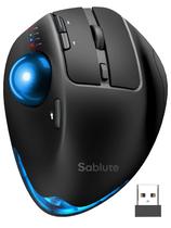 Mouse Trackball sem fio SABLUTE Ergonômico Bluetooth Azul Mouse Trackball sem fio SABLUTE Ergonômico Bluetooth Azul