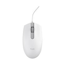 Mouse Trust TM-101, Design Ambidestro, 3 Botões, 1200 DPI, USB, Branco - 25320