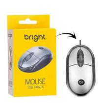 Mouse usb bright 0107 prata 800dpi 1,1mt