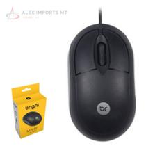 Mouse Usb Bright Standard 0106 800dpi Preto com Fio Simples - Alex Imports MT
