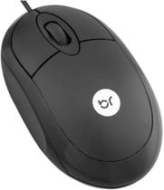 Mouse USB com Fio Bright Standard, Sensor Óptico de Alta Precisão, Design Ergonômico