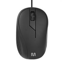 Mouse USB com Fio Óptico 1200 DPI Emborrachado com LED 3 Botões para PC e Notebook MF300 Multilaser Compatível Windows Mac Linux MO222
